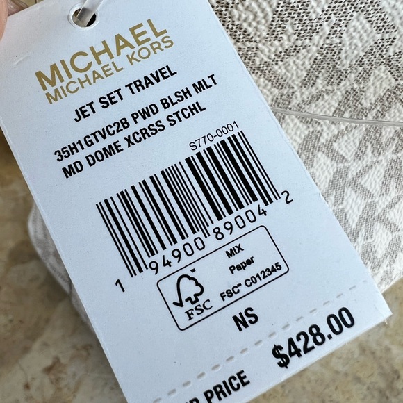 Michael Kors Dome Medium Signature Satchel&wallet powdered blush NWT - Picture 15 of 15